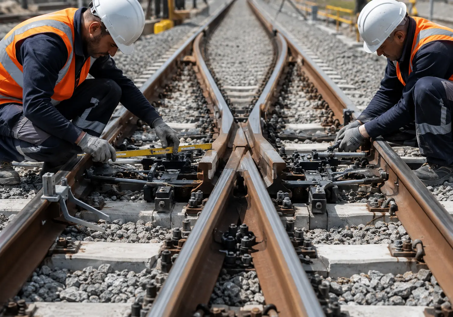 Instalare și reglaj aparate de cale pentru infrastructură feroviară