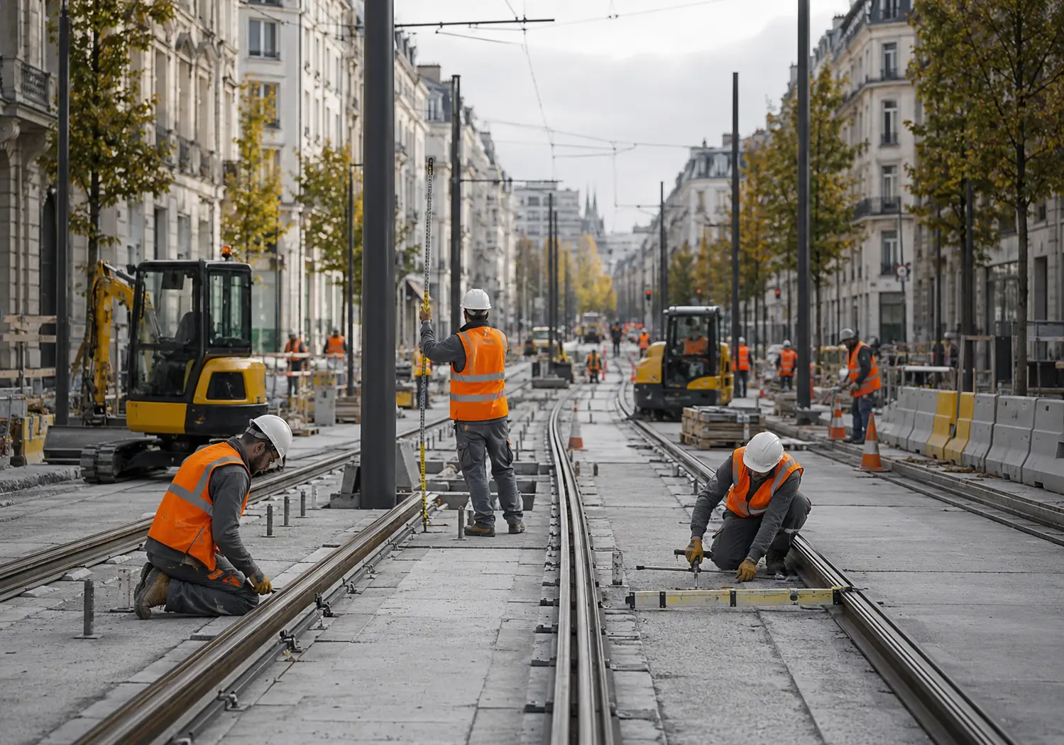 Lucrări pentru linii de tramvai și infrastructură de metrou în mediu urban